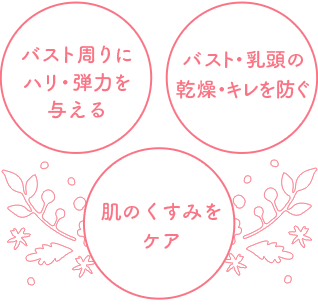 キレイなバストをキープ！　胸元ニキビケアにも　赤ちゃんの口に入っても安心