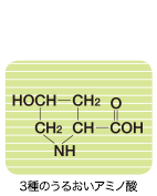 3種のうるおいアミノ酸 イメージ図