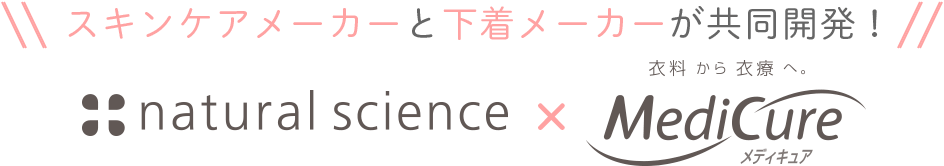 スキンケアメーカーと下着メーカーが共同開発！ナチュラルサイエンス×メディキュア