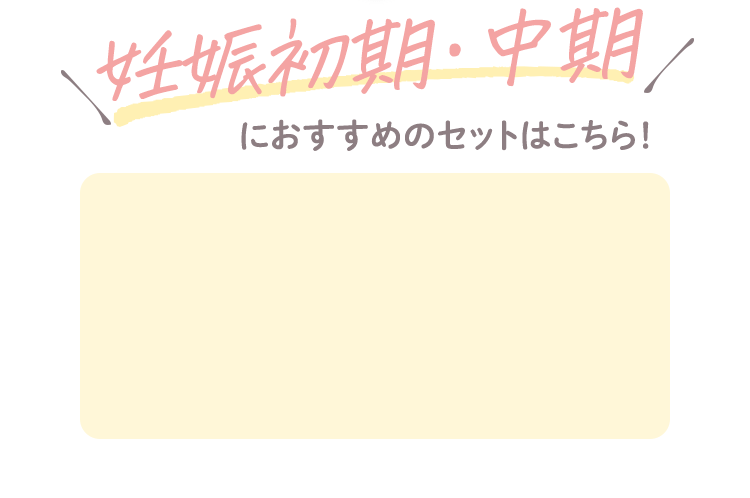 妊娠初期・中期におすすめのセットはこちら！