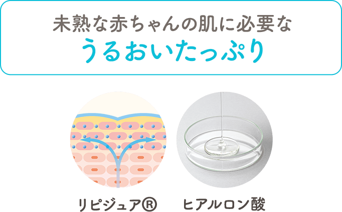 未熟な赤ちゃんの肌に必要なうるおいたっぷり