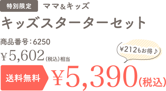 キッズスターターセット 特別限定 送料無料 ¥4,170