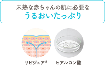未熟な赤ちゃんの肌に必要なうるおいたっぷり