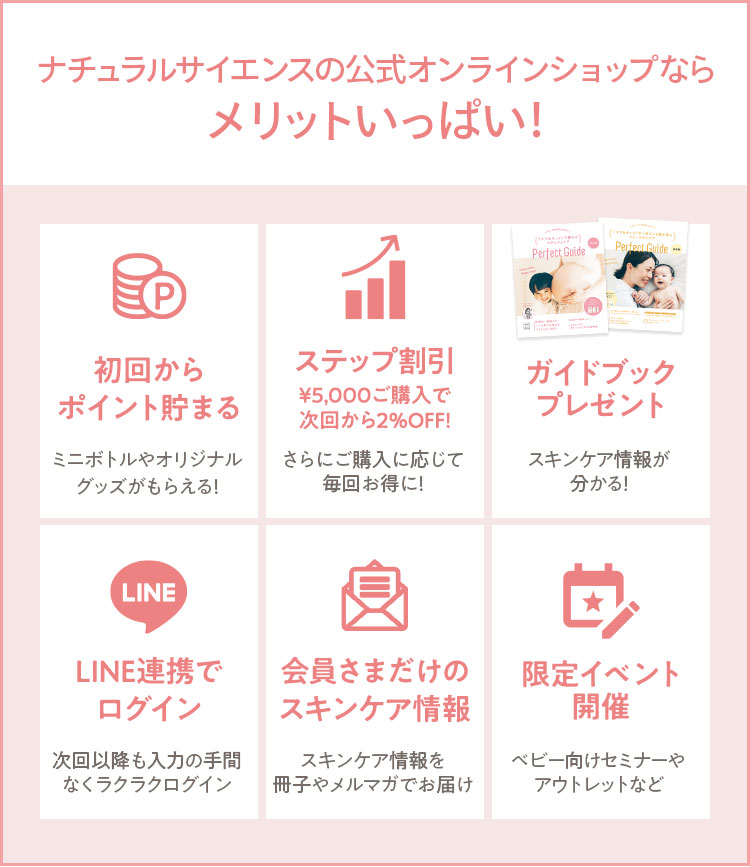 ナチュラルサイエンスの公式オンラインショップならメリットいっぱい！