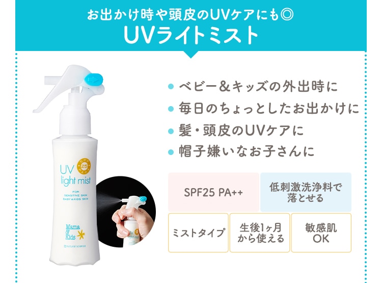 お出かけ時や頭皮のUVケアにも◎UVライトミスト