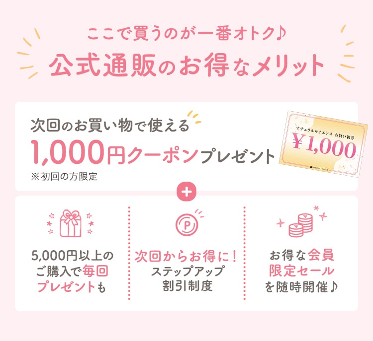 ここで買うのが一番オトク♪公式通販のお得なメリット