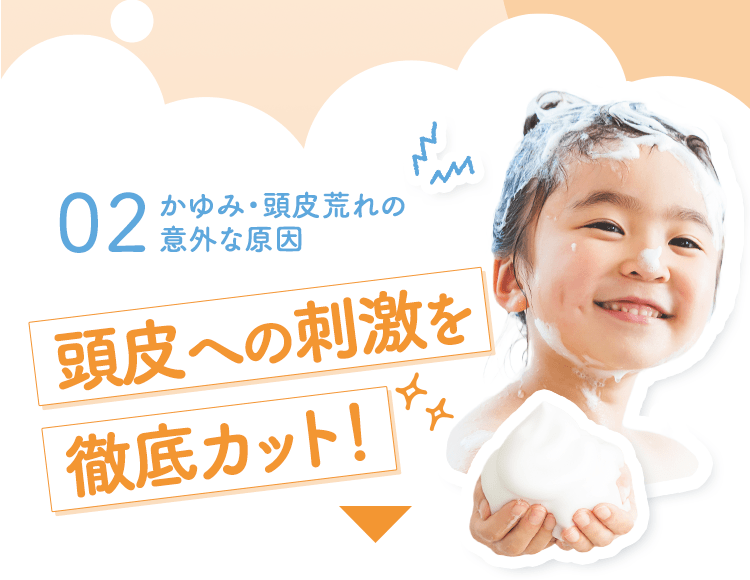 02 かゆみ・頭皮荒れの意外な原因 頭皮への刺激を徹底カット！