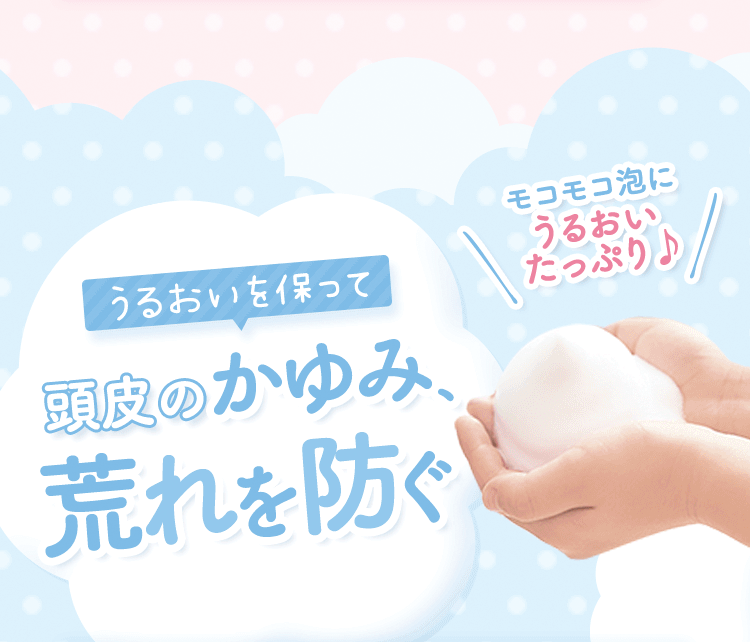 うるおいを保って頭皮のかゆみ、荒れを防ぐ