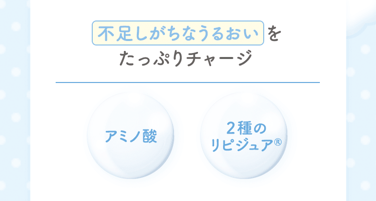 不足しがちなうるおいをたっぷりチャージ