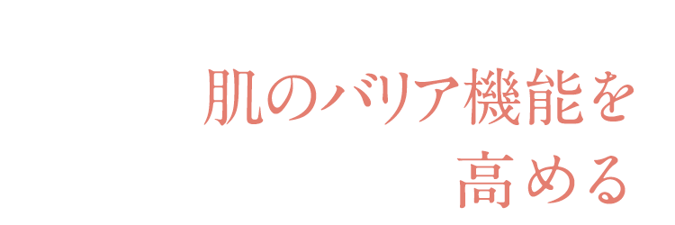 肌のバリア機能を 高める