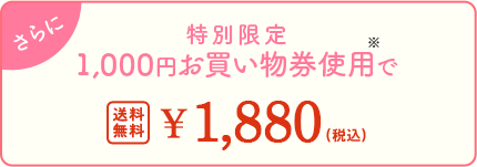 さらに 特別限定1,000円お買い物券使用で 送料無料 ¥1,880（税込）