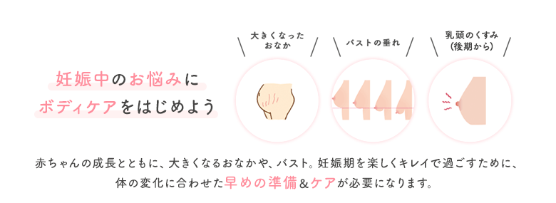 妊娠初期からボディケアをはじめよう!