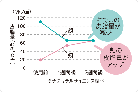 皮脂バランスの図