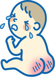 泣いてる赤ちゃんのイラスト
