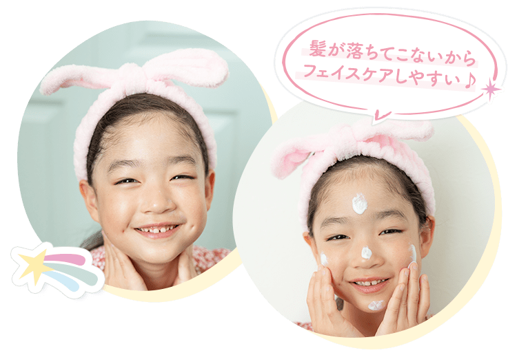 髪が落ちてこないからフェイスケアしやすい♪