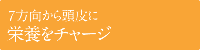 7方向から頭皮に栄養をチャージ