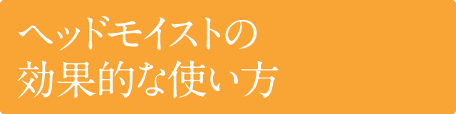 ヘッドモイストの効果的な使い方