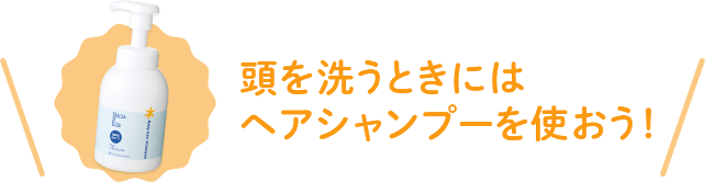頭を洗うときにはヘアシャンプーを使おう!
