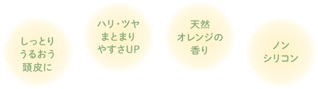 しっとりうるおう頭皮に ハリ・ツヤまとまりやすさUP 天然オレンジの香り ノンシリコン