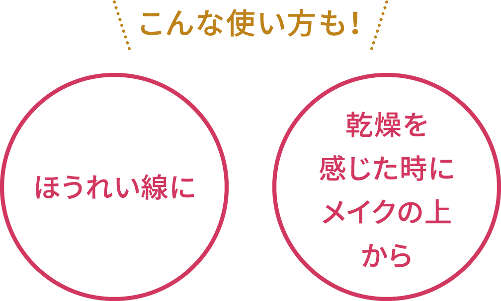 [こんな使い方も！]ほうれい線に / 乾燥を感じた時にメイクの上から