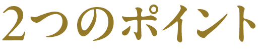 2つのポイント