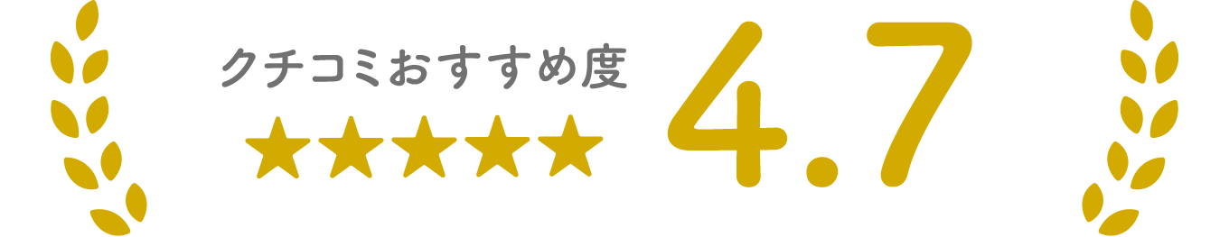 クチコミおすすめ度 4.7