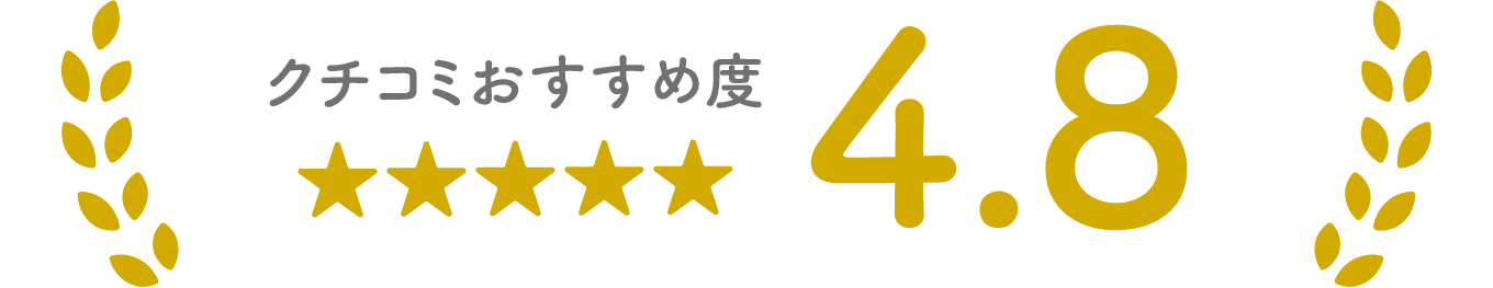 クチコミおすすめ度 4.8