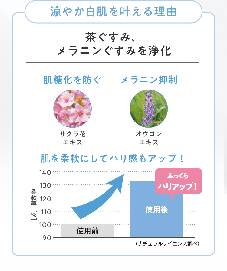 涼やか白肌を叶える理由 茶ぐすみ、メラニンぐすみを浄化