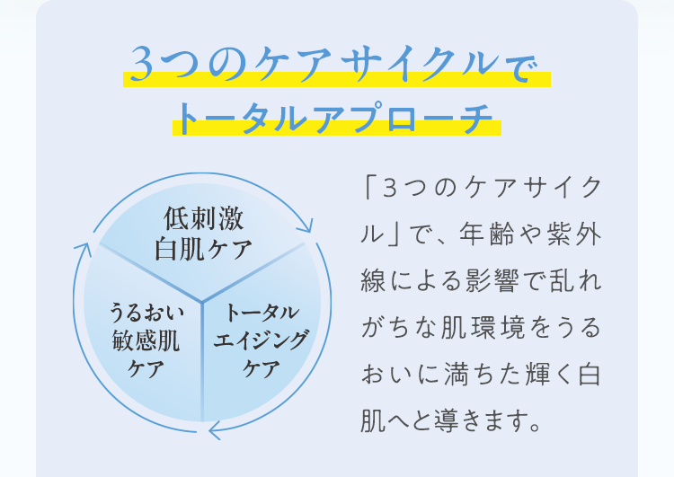 ３つのケアサイクルでトータルアプローチ