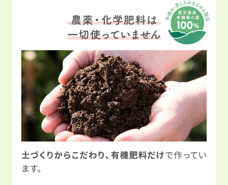 農薬・化学肥料は一切使っていません