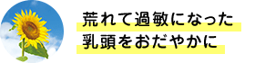 荒れて敏感になった乳頭をおだやかに