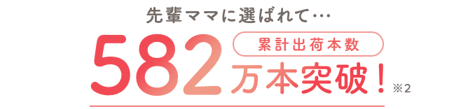 ゼクシィBaby 妊娠ボディケア部門 先輩ママに選ばれて 累計出荷本数582万本突破!