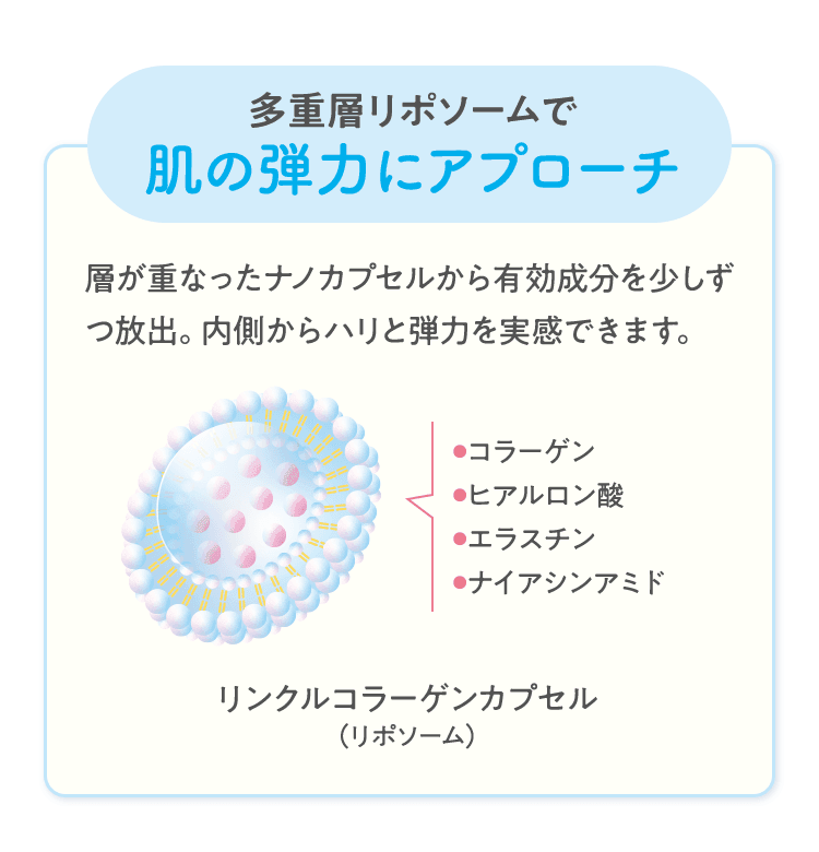 多重層リポソームで肌の弾力にアプローチ