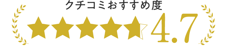 クチコミおすすめ度4.7