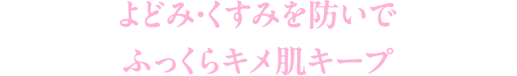よどみ・くすみを防いでふっくらキメ肌キープ