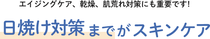日焼け対策までがスキンケア