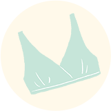授乳機能付きブラジャーのイラスト