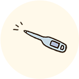 赤ちゃん用の体温計のイラスト