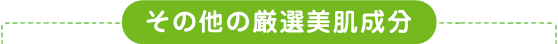 その他の厳選美肌成分