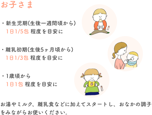 お子様のお召し上がり方