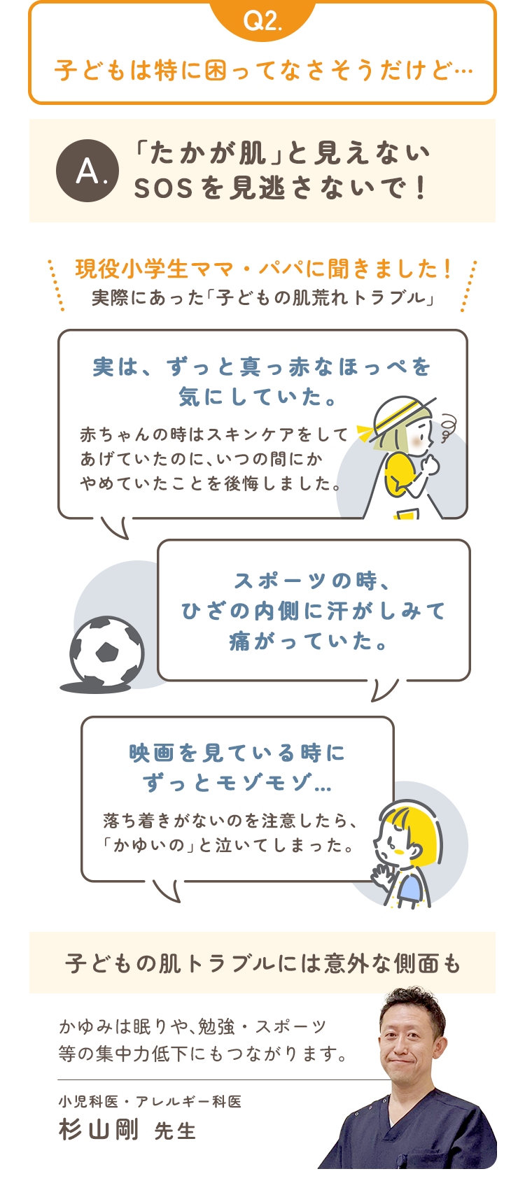 Q2.子どもは特に困ってなさそうだけど…