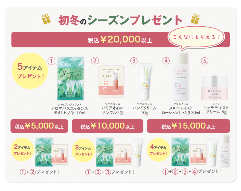 秋のシーズンプレゼント