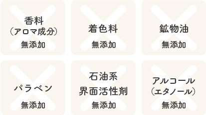 肌の刺激のもとは徹底カット
もちろん低刺激設計